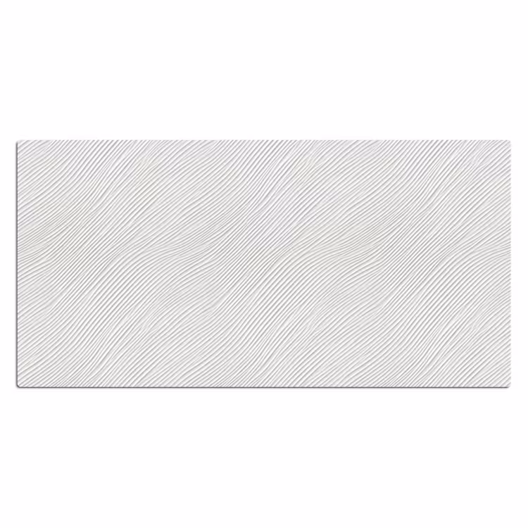 Golven - Ribbels - Wit Muismat XXL klein 681 -3d_leeg