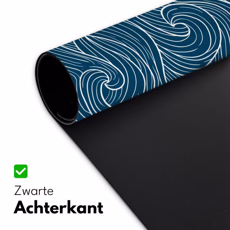 Golven - Spiraal - Water - Abstract - Blauw Muismat XXL klein -sfeer2