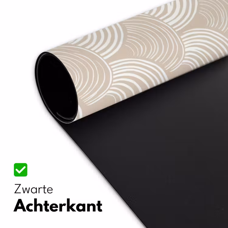 Golven - Structuur - Beige Muismat XXL klein 681 -sfeer2