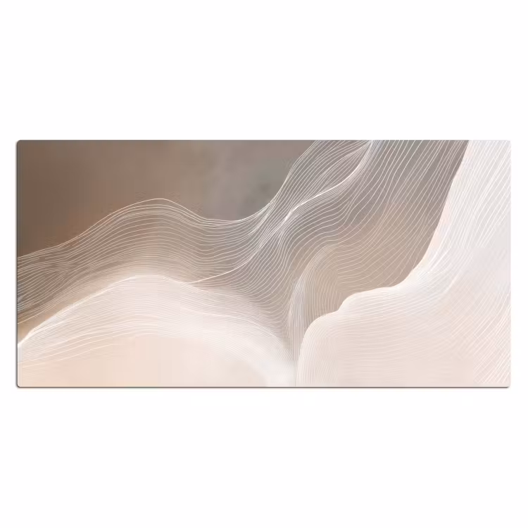Golvende lijnen - Luchtstromen - Harmonieus Muismat XXL klein -3d_leeg