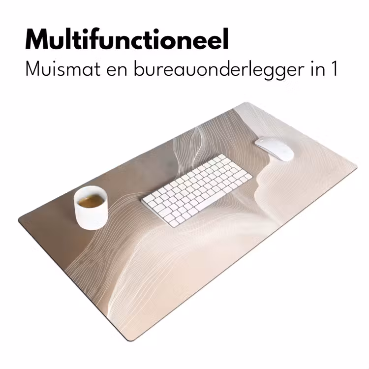 Golvende lijnen - Luchtstromen - Harmonieus Muismat XXL klein -sfeer4