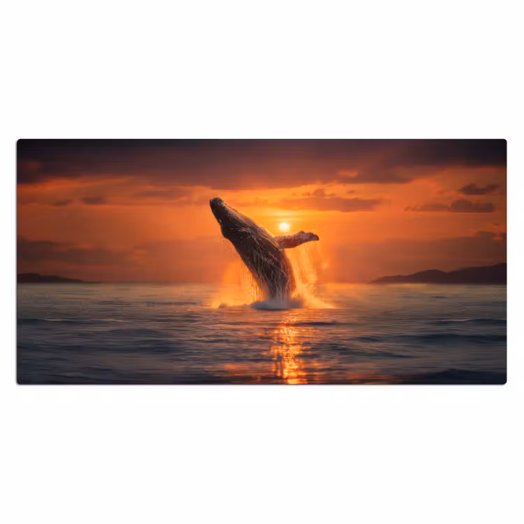 Walvis - Zon - Zee Muismat XXL klein -3d_leeg
