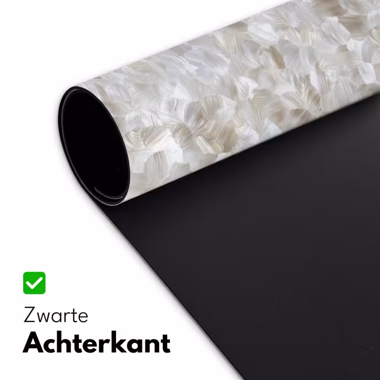 Wit - Penseelstreken - Reliëfeffect Muismat XXL klein 681 -sfeer2