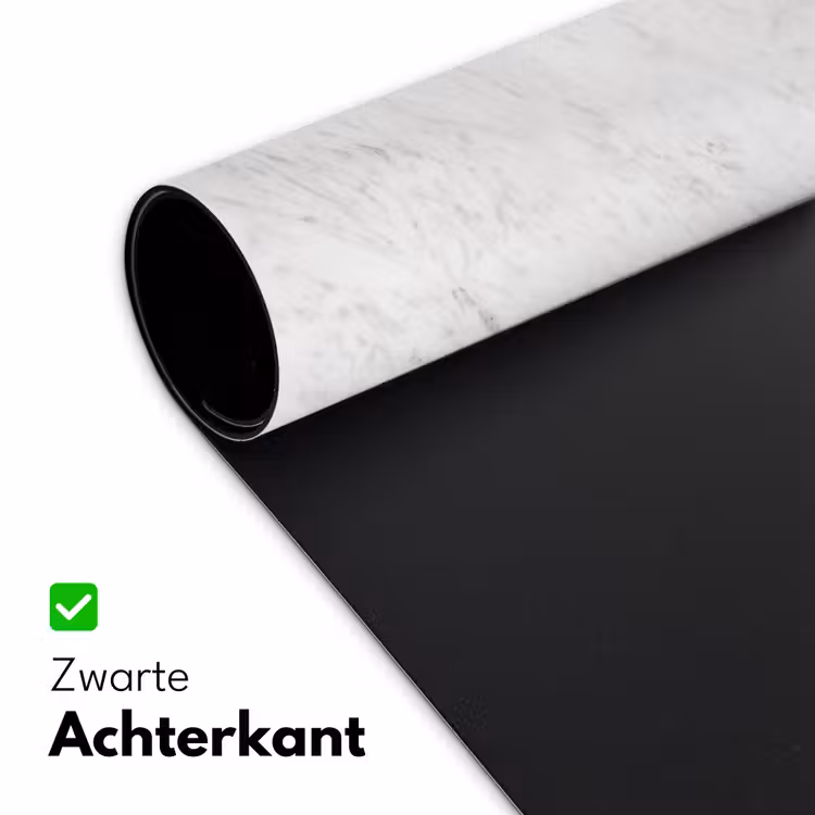 Wit - Marmer - Grijze aders Muismat XXL klein 681 -sfeer2