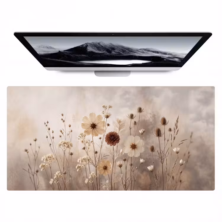 Wilde bloemen - Botanisch - Vintage - Natuur - Rustiek Muismat XXL klein -zzz3d