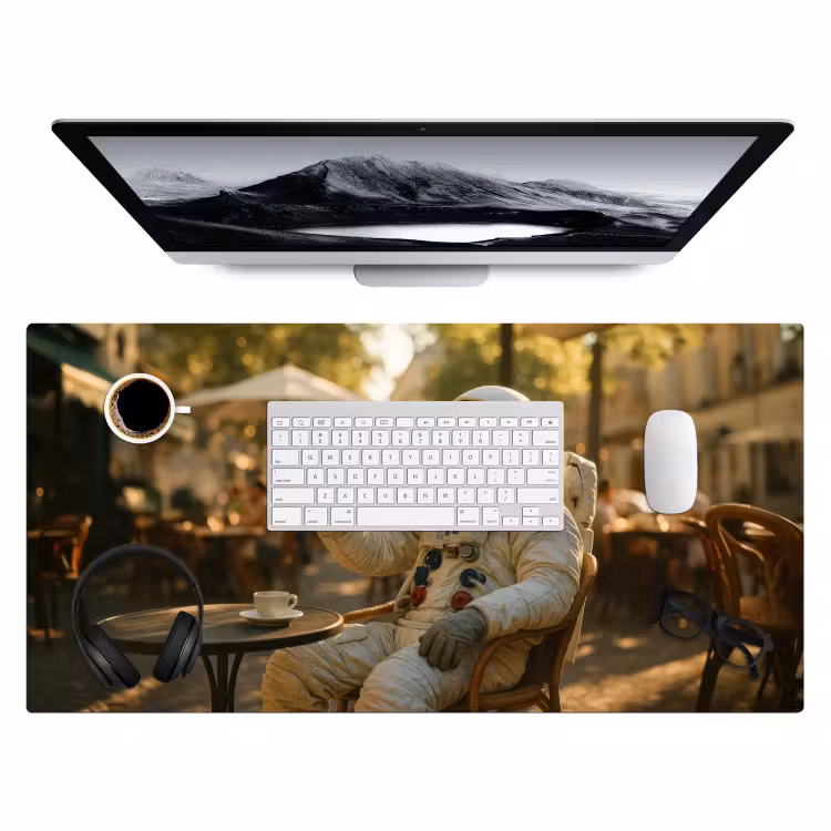 Wijn - Rood - Terras - Koffie Muismat XXL klein -3d