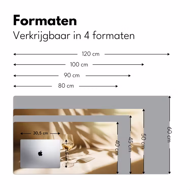 Wijn - Wijnglazen - Wit Muismat XXL klein -sfeer5