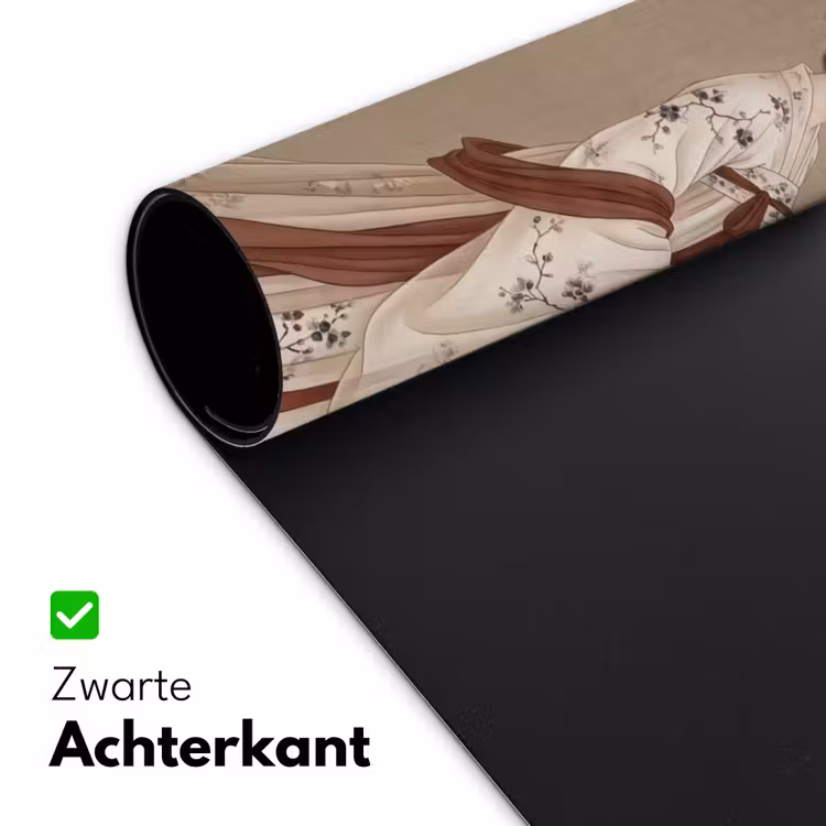 Vrouw - Azië - Kunst - Beige Muismat XXL klein -sfeer2