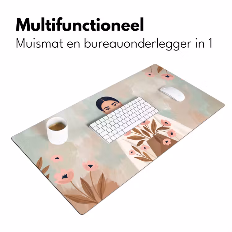 Vrouw - Kimono - Pastel Muismat XXL klein -sfeer4