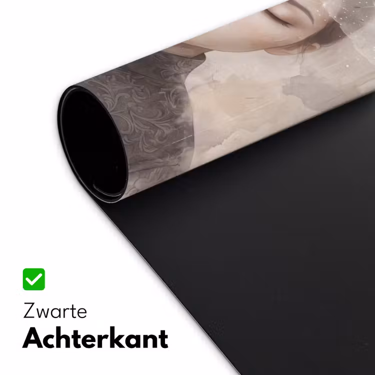 Vrouw - Sereen - Grijs Muismat XXL klein -sfeer2