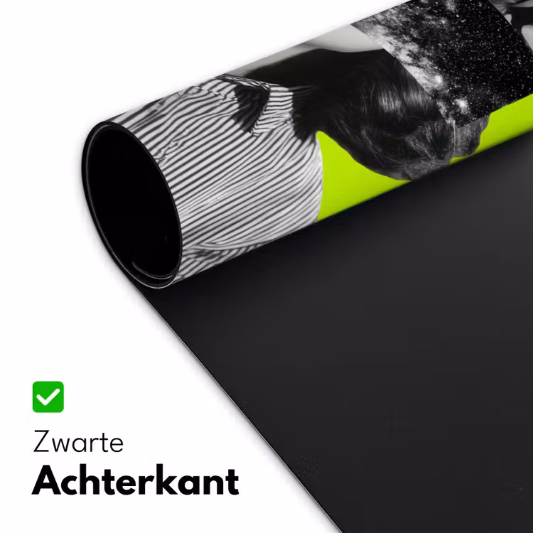 Vrouw - Sterrenhemel - Groen Muismat XXL klein -sfeer2