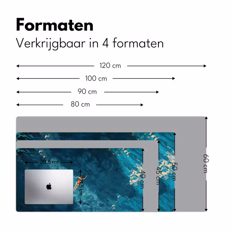 Vrouw - Water - Bikini - Oranje Muismat XXL klein -sfeer5