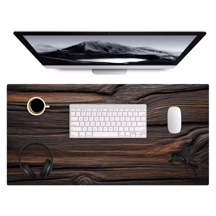 Hout - Grillige nerven Muismat XXL klein -3d