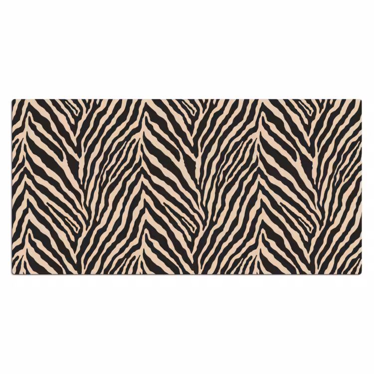 Zebra - Klassiek - Zwart Muismat XXL klein 681 -3d_leeg