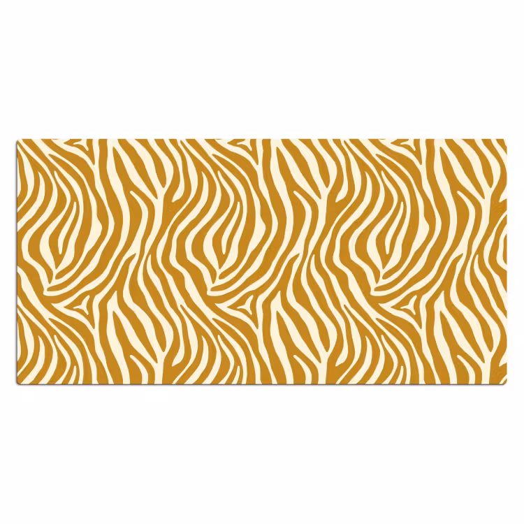 Zebra - Klassiek - Oker - Geel Muismat XXL klein 681 -3d_leeg