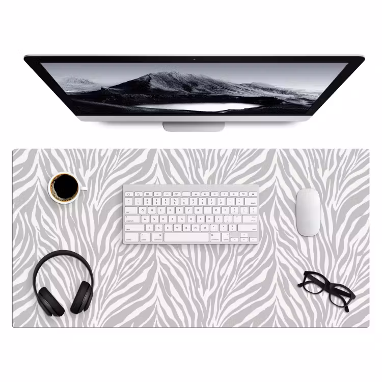 Zebra - Motief - Grijs Muismat XXL klein 681 -3d