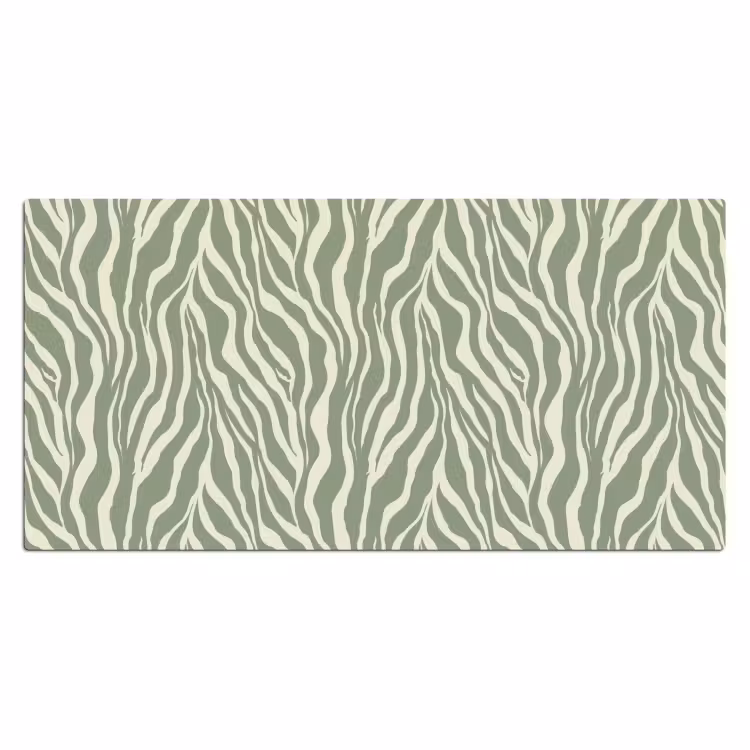 Zebra - Motief - Groen Muismat XXL klein 681 -3d_leeg