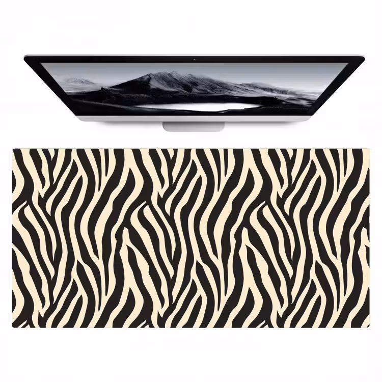 Zebra - Print - Klassiek - Zwart Muismat XXL klein 681 -zzz3d