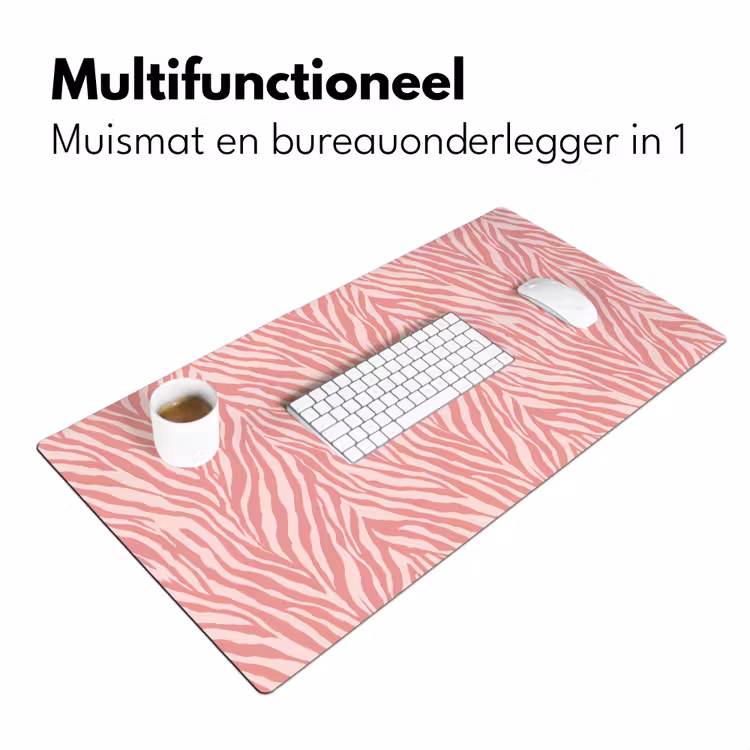 Zebra - Print - Roze Muismat XXL klein 681 -sfeer4