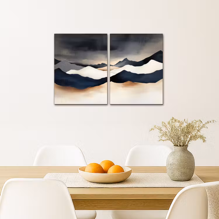 Landschap - Abstract - Modern Canvas - Meerluiken 2 luik klein -sfeer4