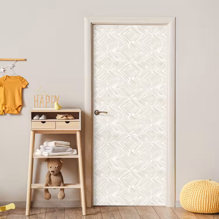 Abstract - Ruiten - Beige deurposter klein 289 -sfeer4
