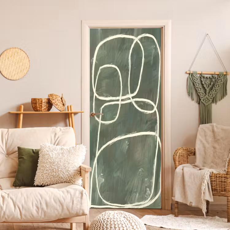 Abstract - Groen - Kunst - Modern deurposter klein -sfeer2