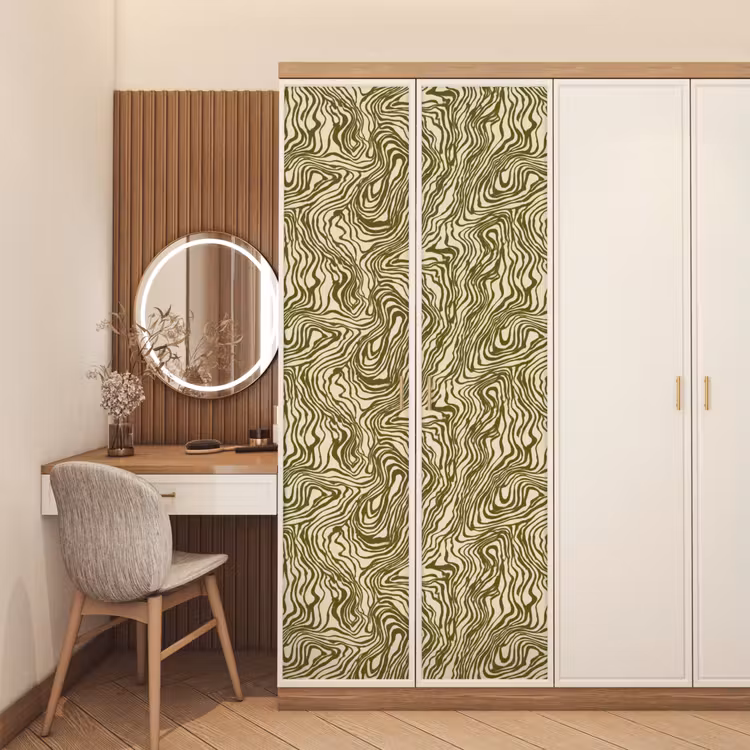 Abstract - Marmer - Groen deurposter klein 289 -sfeer3