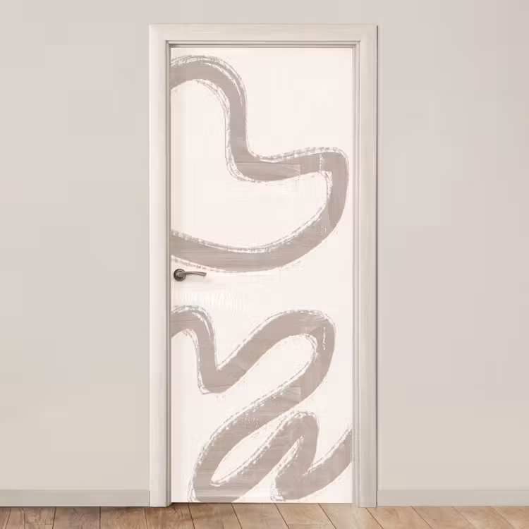 Abstract - Moderne kunst - Beige deurposter klein -3d_beige