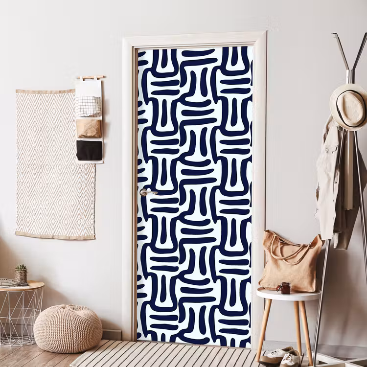 Abstract - Modern - Blauw deurposter klein 289 -sfeer6