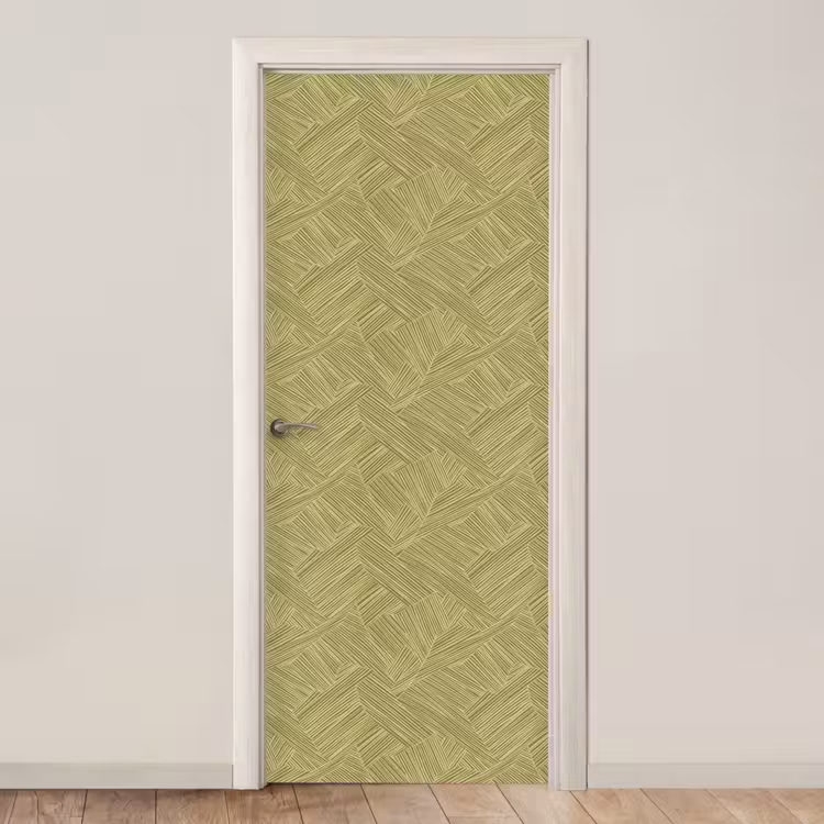 Abstract - Modern - Groen deurposter klein 289 -3d_beige