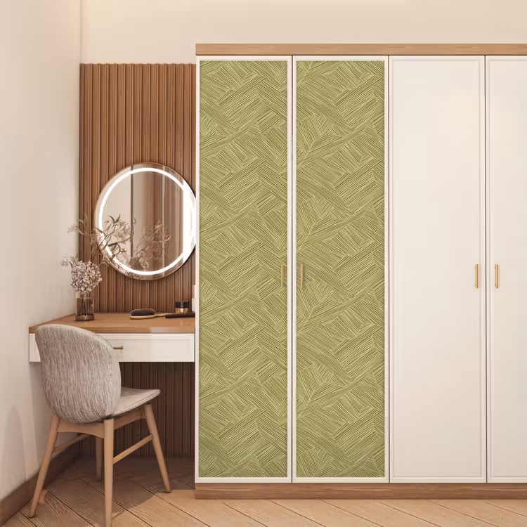 Abstract - Modern - Groen deurposter klein 289 -sfeer3