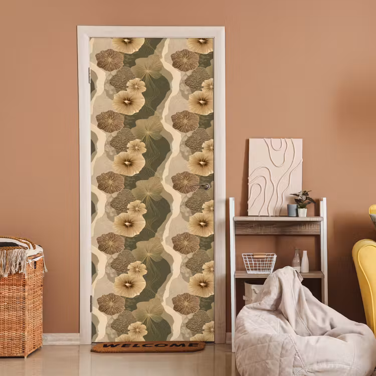 Abstract - Modern - Groen deurposter klein 289 -sfeer1