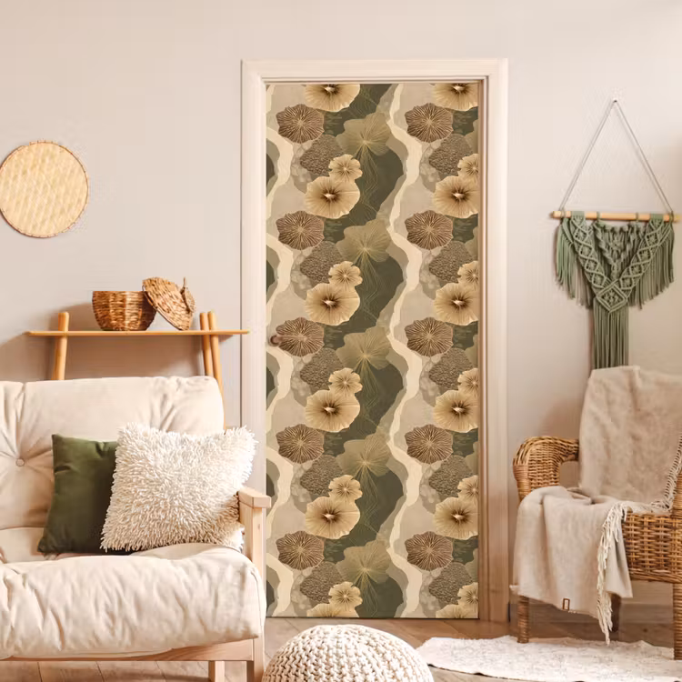 Abstract - Modern - Groen deurposter klein 289 -sfeer2