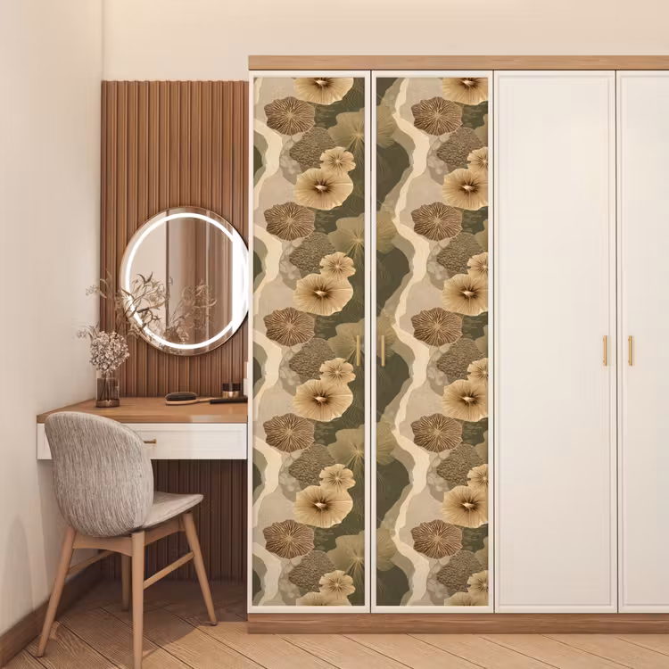 Abstract - Modern - Groen deurposter klein 289 -sfeer3