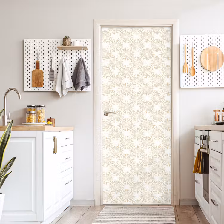 Abstract - Motief - Beige deurposter klein 289 -sfeer5