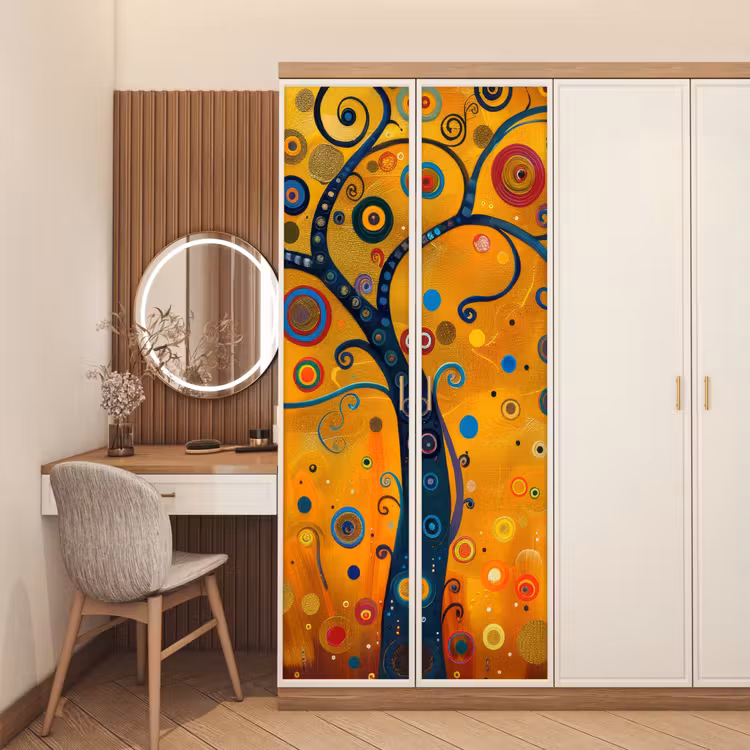 Abstract - Boom - Levensboom - Modern deurposter klein -sfeer3