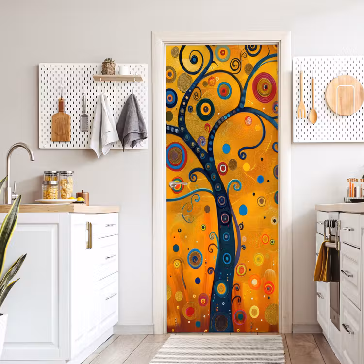 Abstract - Boom - Levensboom - Modern deurposter klein -sfeer5
