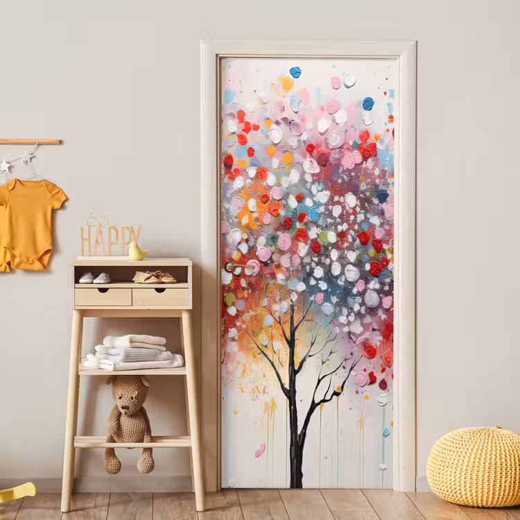 Kunst - Bomen - Natuur - Acryl deurposter klein -sfeer4