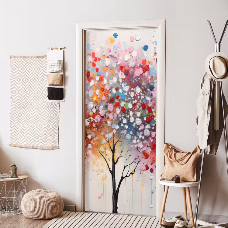 Kunst - Bomen - Natuur - Acryl deurposter klein -sfeer6