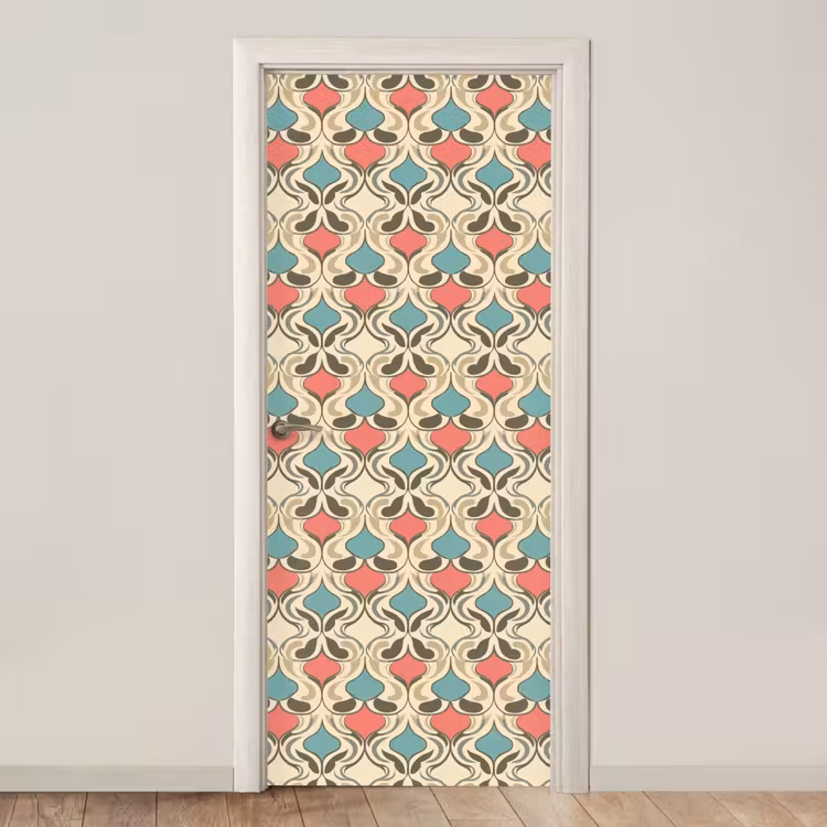 Barok - Retro - Kleurrijk deurposter klein 289 -3d_beige