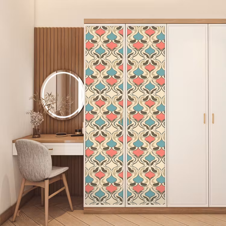 Barok - Retro - Kleurrijk deurposter klein 289 -sfeer3