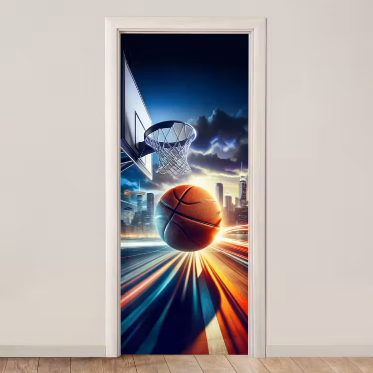 Basketbal - Sport - Basket - Stad deurposter klein -3d_beige