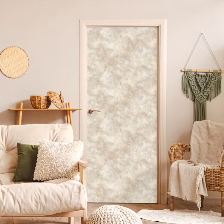 Beige - Reliƫfstructuur - Natuursteen deurposter klein 289 -sfeer2