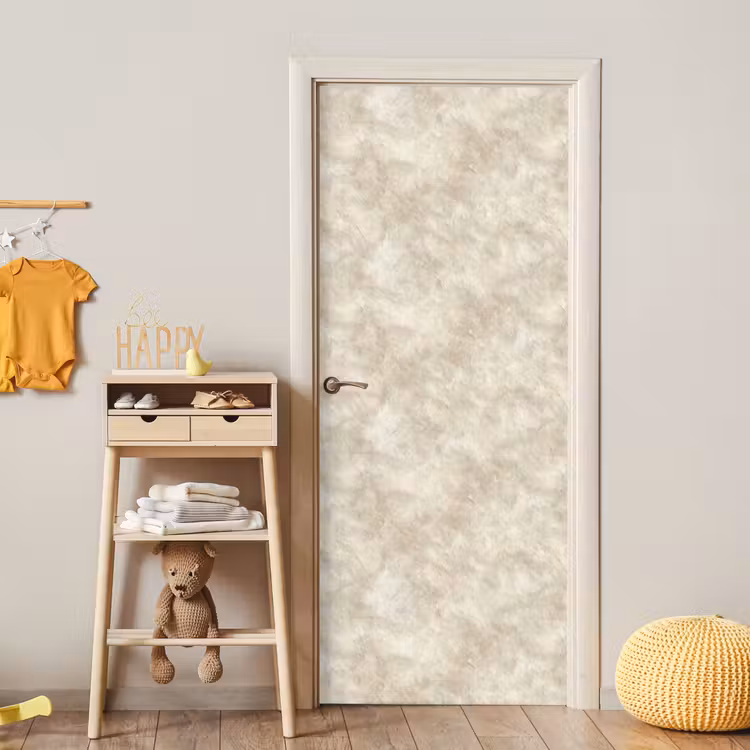 Beige - Reliƫfstructuur - Natuursteen deurposter klein 289 -sfeer4