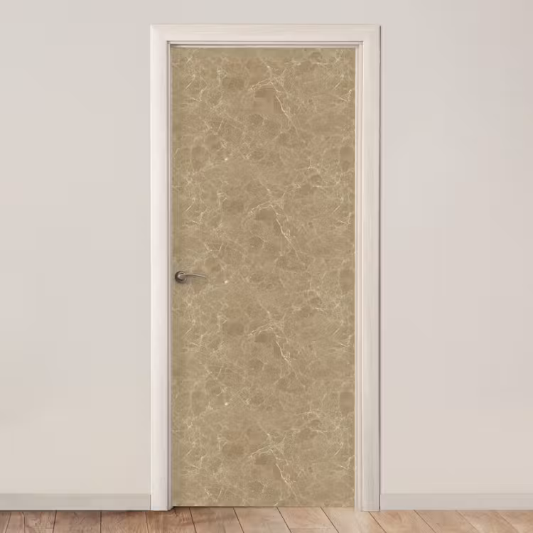 Beige - Marmer - Witte aders deurposter klein 289 -3d_beige