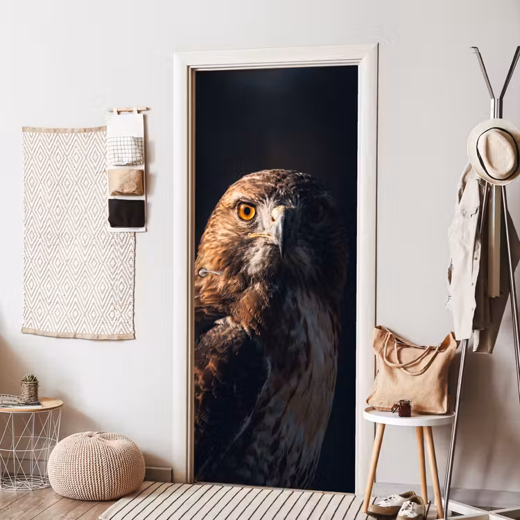 Roofvogel - Buizerd - Bruin deurposter klein -sfeer6