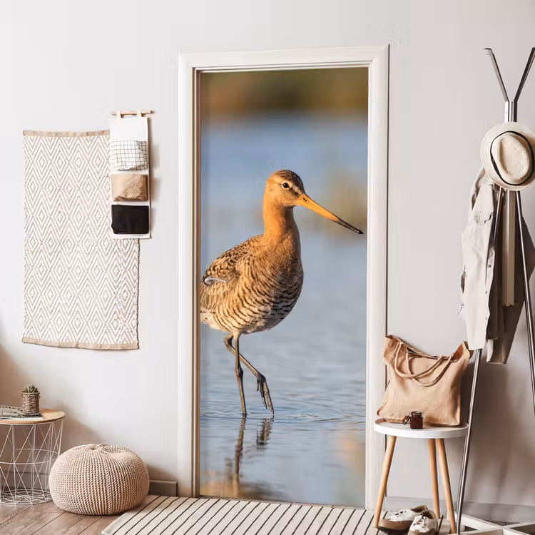 Vogel - Steltloper - Water - Natuur deurposter klein -sfeer6
