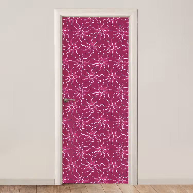 Bohemian - Zon - Magenta deurposter klein 289 -3d_beige