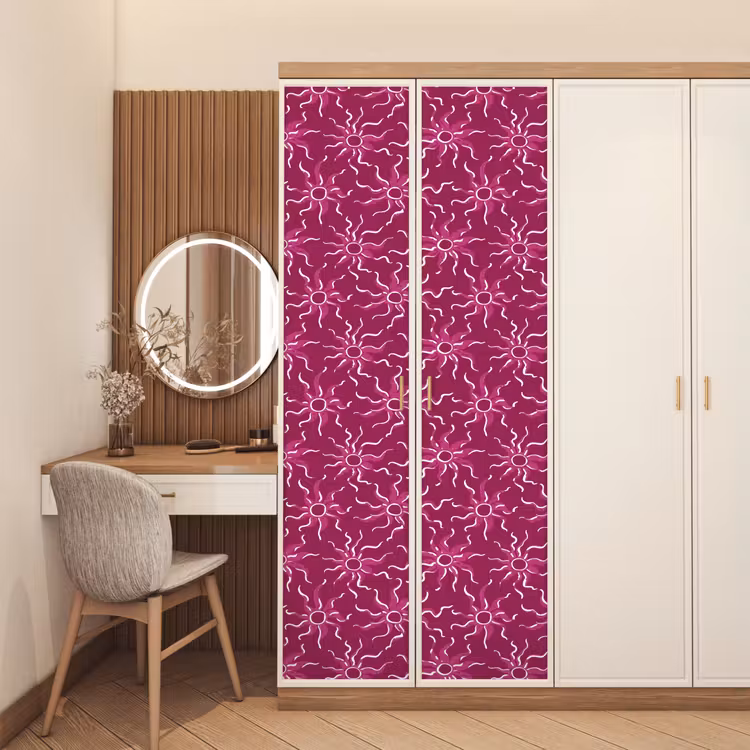 Bohemian - Zon - Magenta deurposter klein 289 -sfeer3