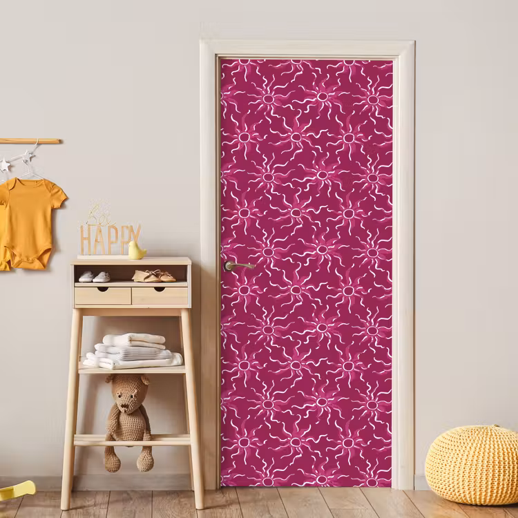 Bohemian - Zon - Magenta deurposter klein 289 -sfeer4